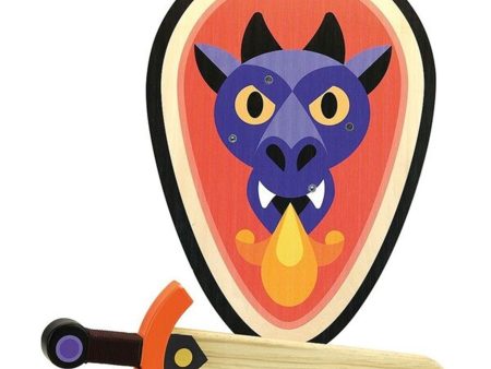 Vilac Wooden Sword and Shield - Dragon For Discount