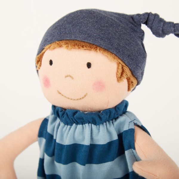 Plush Doll with Blue Outfit For Sale