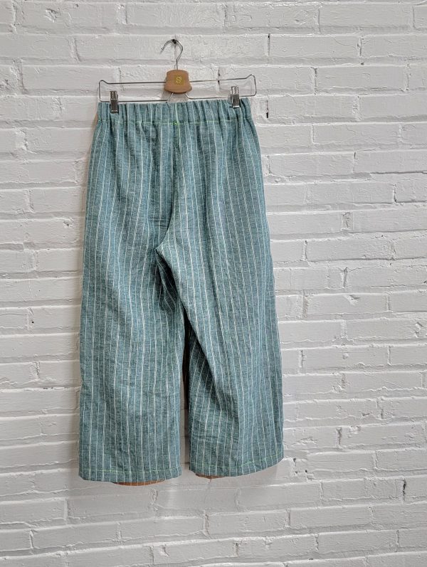 Pocket Pants, Blue stripe Fashion