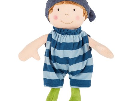 Plush Doll with Blue Outfit For Sale