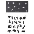 Design Letters Party Icons for Messageboard Black Fashion