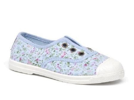 CIENTA TOILE  élastique 70999 bleu fleurs Toiles Espadrilles Fashion