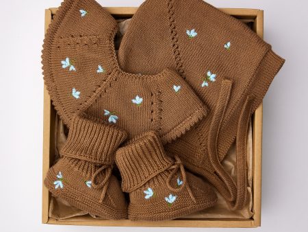 Embroidered Wonder Box - Blueberry on Tahin Cheap