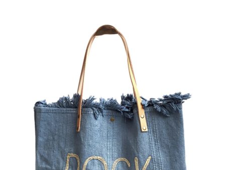 Sac Cabas Toile Bleu Rock Cheap