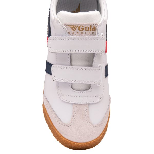 GOLA HARRIER leather strap blanc basket sneakers Hot on Sale