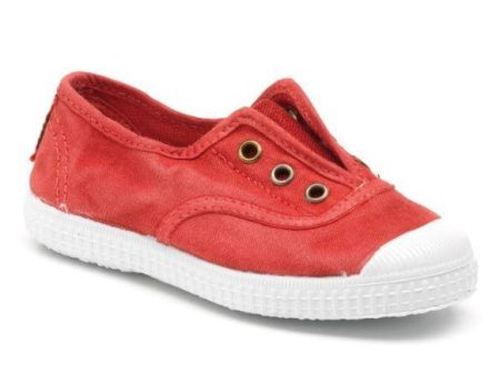 CIENTA TOILE  élastique 70777 rouge Toiles Espadrilles on Sale