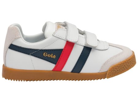 GOLA HARRIER leather strap blanc basket sneakers Hot on Sale