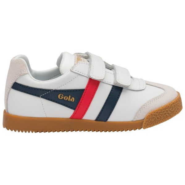 GOLA HARRIER leather strap blanc basket sneakers Hot on Sale