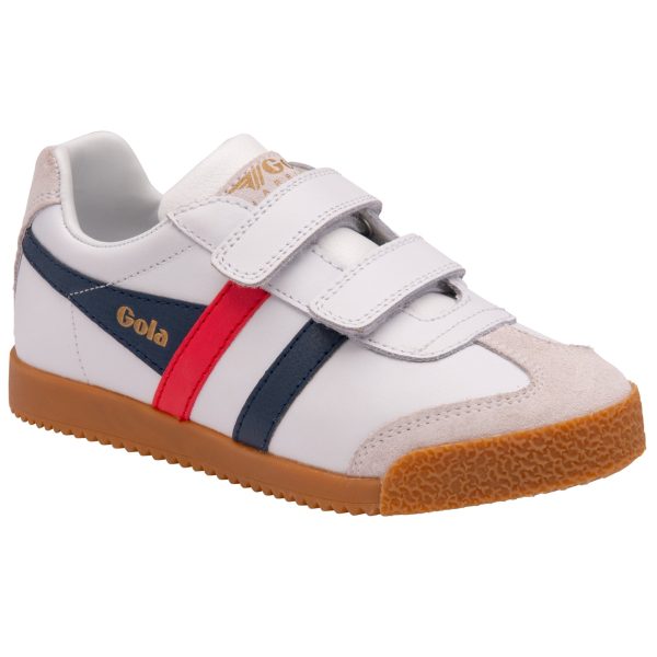 GOLA HARRIER leather strap blanc basket sneakers Hot on Sale