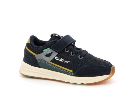 KICKERS KIFUJIN Bleu vert jaune Chaussures Basses  Sneakers Sale