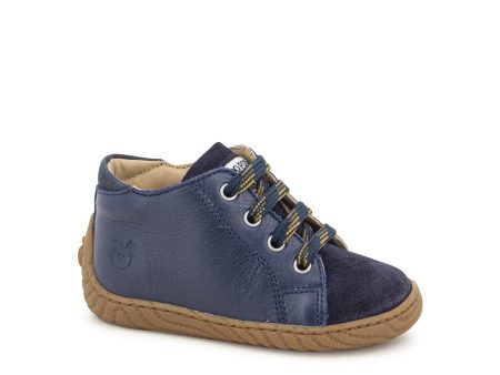 SHOO POM WOOD ZIP BASE Navy bottillons Hot on Sale