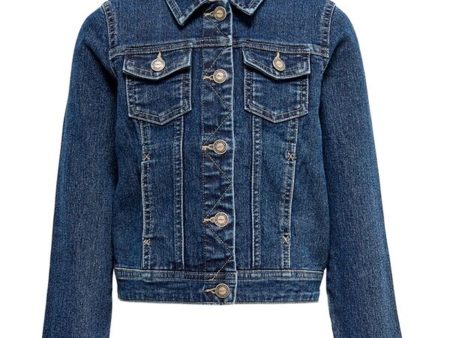 Kids ONLY barnblå jeansjacka för barn Online Hot Sale