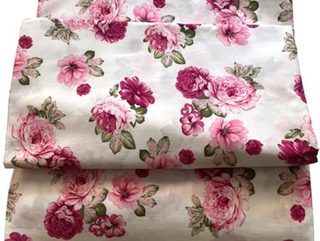 3 m Stoff Meterware - 100% Baumwolle - Dekostoff und Bekleidungsstoff - Trachtenstoff - Baumwollstoff zum Nähen mit Blumenprint For Discount