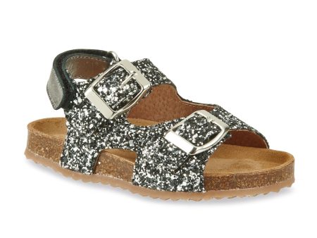 GBB REBECCA noir paillette Sandales Nu Pieds Discount